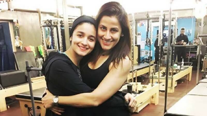 Alia Bhatt and her trainer Yasmin Karachi