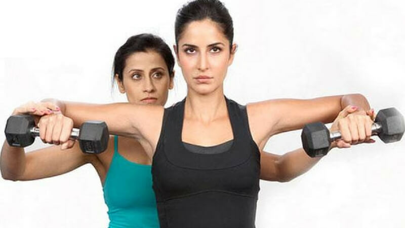 Katrina Kaif and her trainer Yasmin Karachi