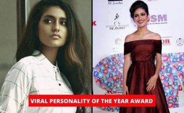 Priya Prakash recieves Viral Personality of the Year Award