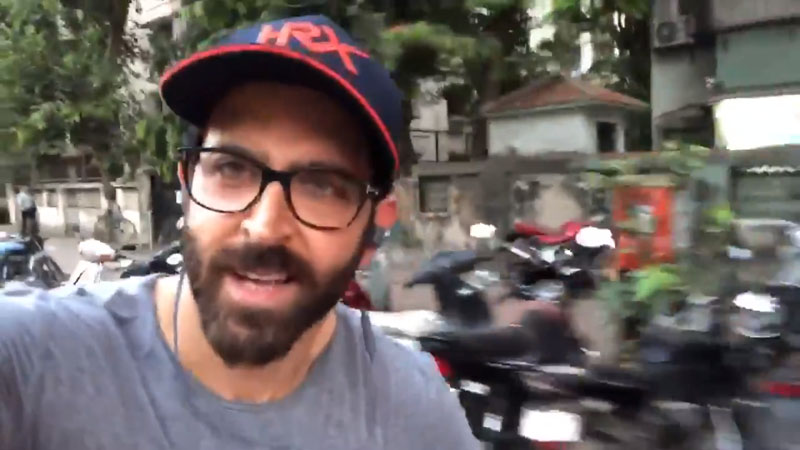 Hrithik Roshan Cycle Selfie