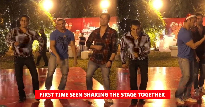 Salman, Sohail And Arbaaz Khan Make Fans Go Crazy With Their Dance At Christmas Bash