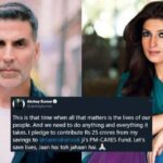 Twinkle Khanna Akshay Kumar 25 crore donation
