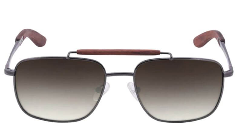 Gray square sunglasses for men