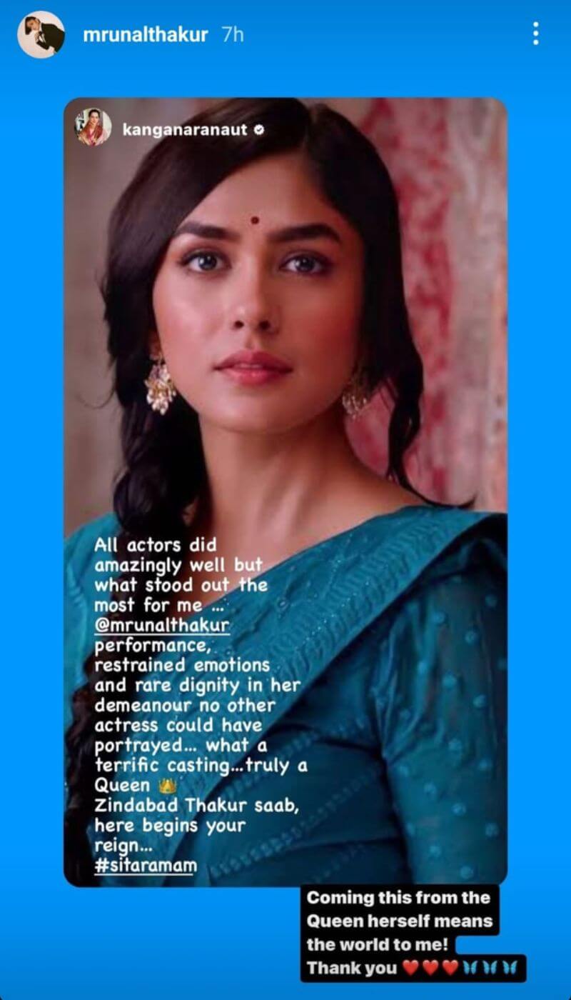 Mrunal Thakur Reply Kangana