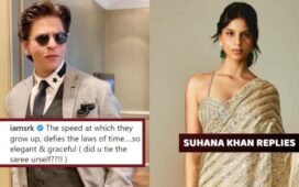 Suhana Khan Replies SRK Saree Comment