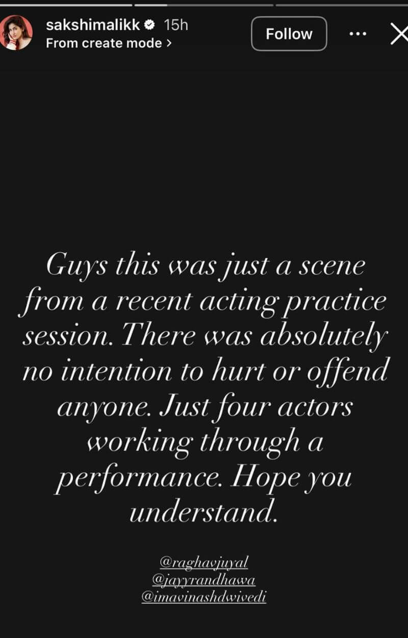 Sakshi Malik IG Story