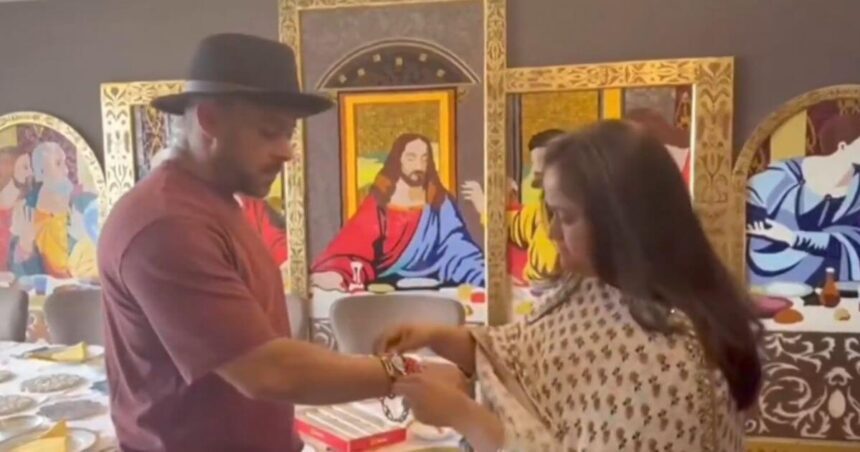Arpita Khan Rakhi Salman Khan Jesus Background
